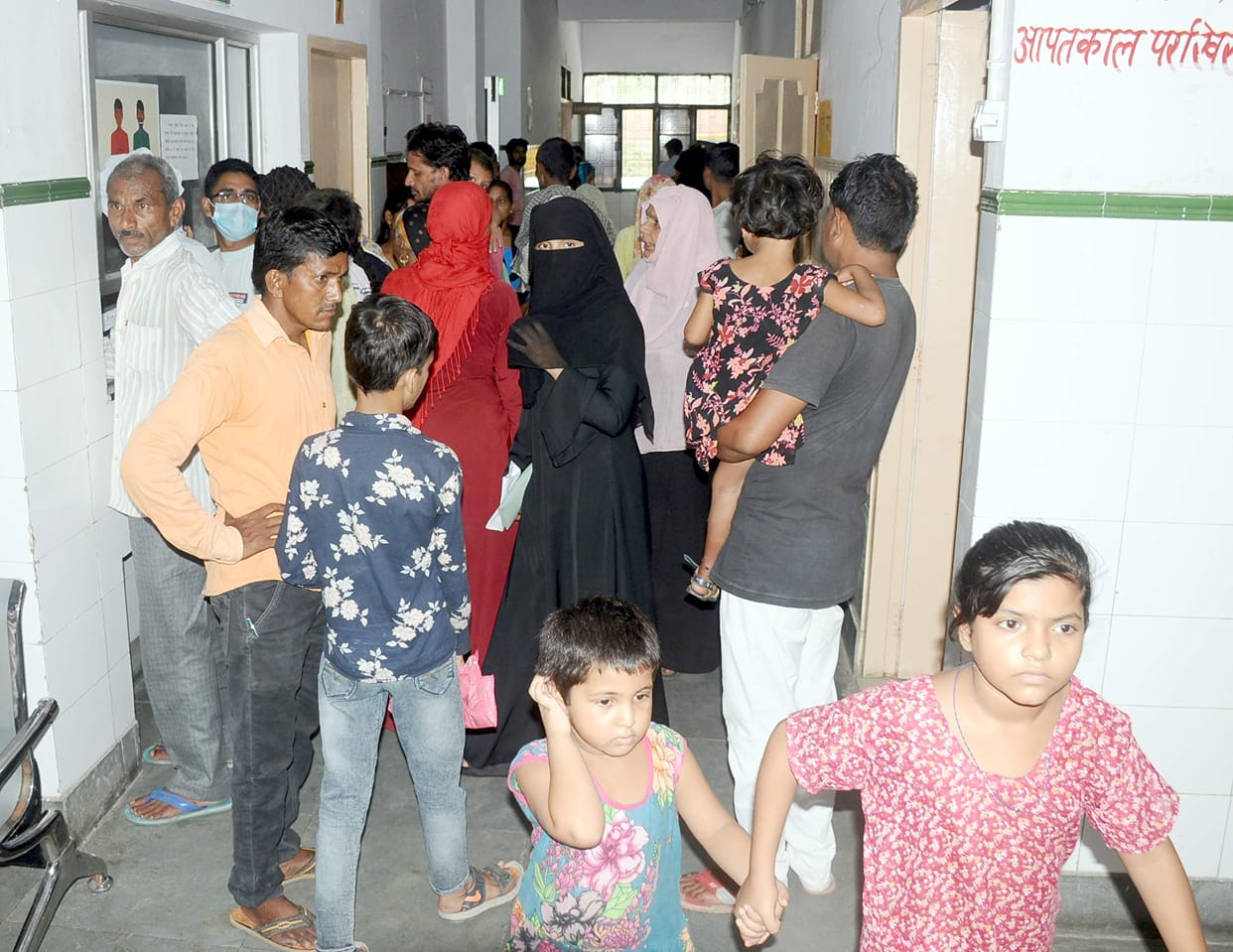 Rising patients of fever, out of total OPD 601, 153 fever patients, 33 children also included