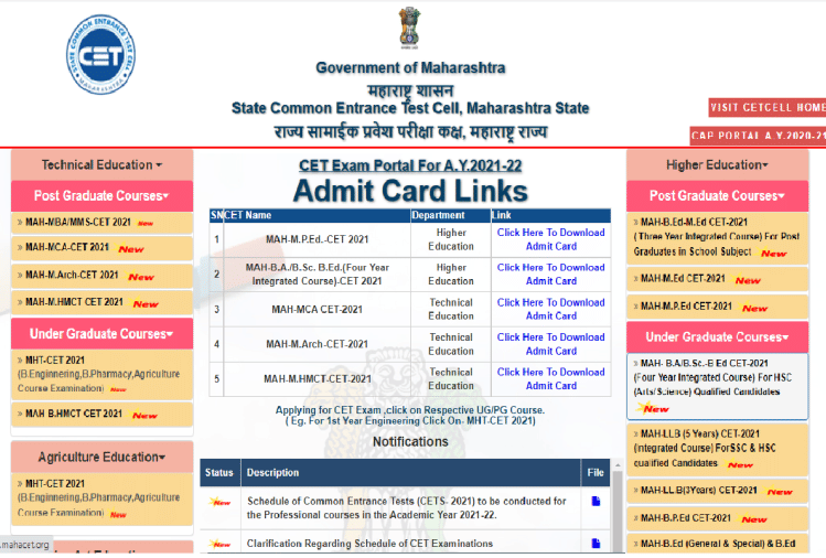 Mhtcet 2021 Changes In The Exam Schedule Of Maharashtra Cet Now