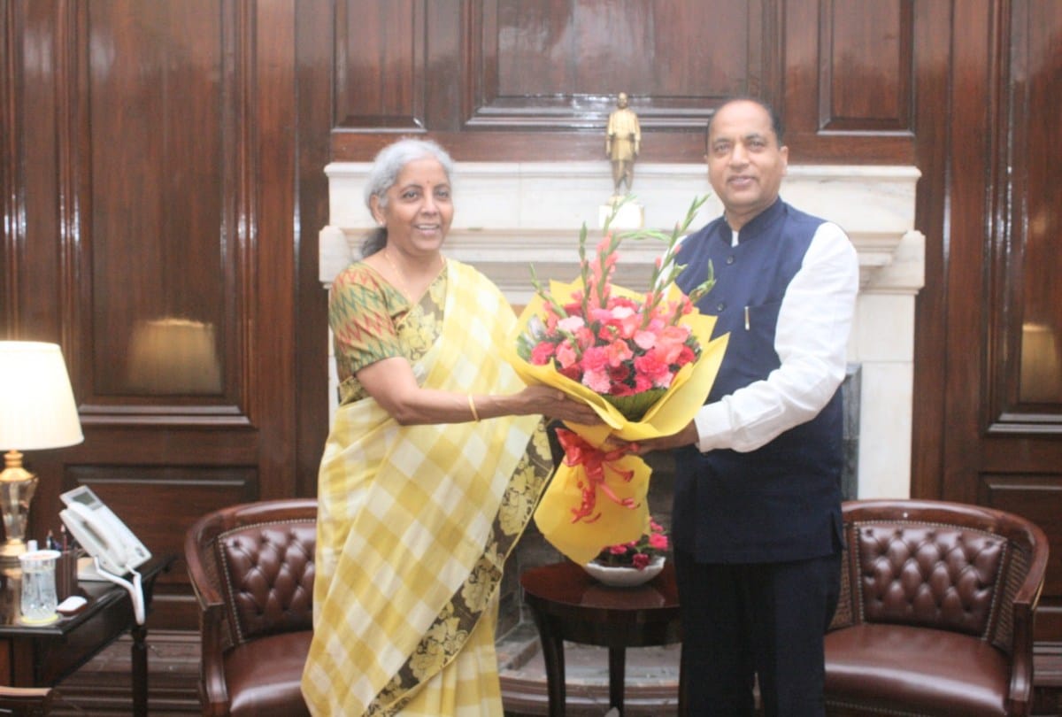 CM jairam thakur calls on Union Finance Minister Nirmala Sitharaman