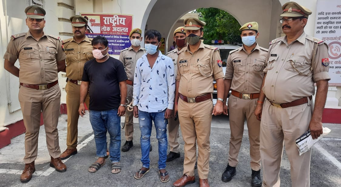 etawah news,The car was driving with the number plate of the bike, two arrested