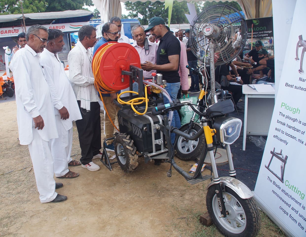 Krishi Mela: Electric tiller Krishiraj's secret on the first day
