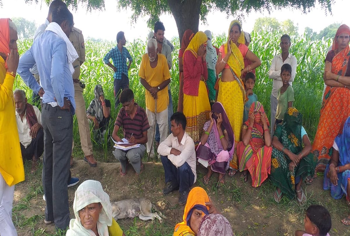 deadbody of a girl found in farm land family suspects rape and murder