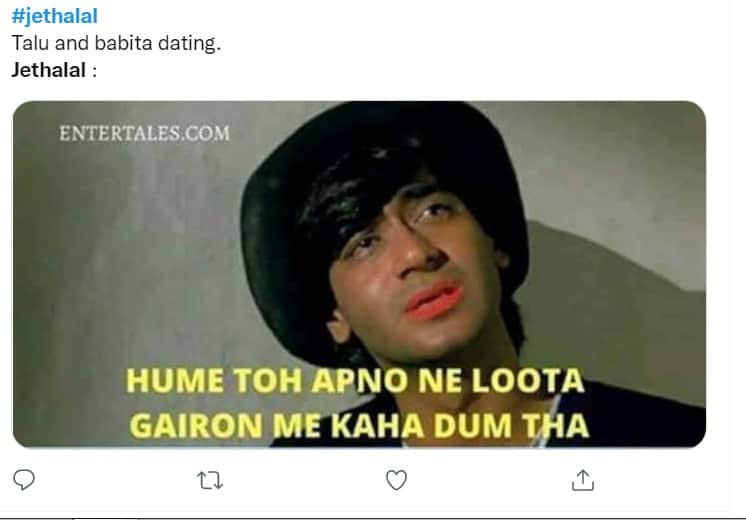 Taarak Mehta Ka Ooltah Chashmah: Munmun Dutta babita ji Raj Anadkat tappu Dating Each Other jethalal Memes Goes Viral