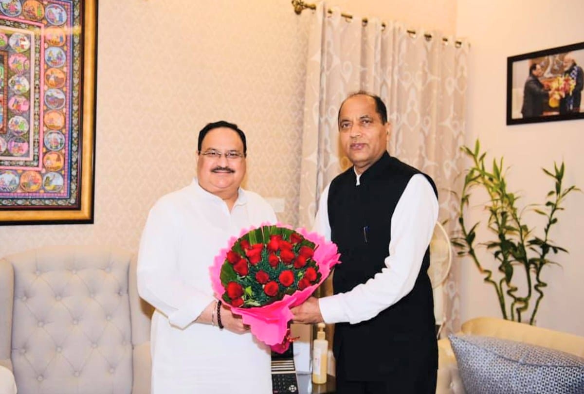 CM Jairam thakur calls on  JP Nadda in New Delhi on government and organization issue