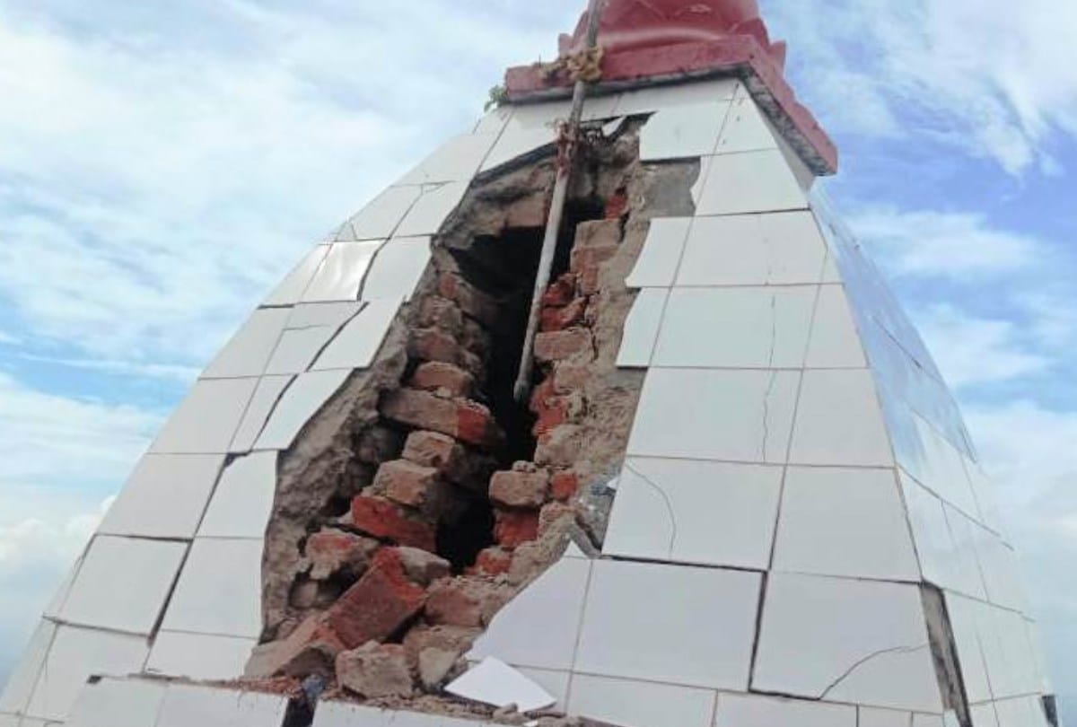 Himachal Bilaspur news: Lightning strikes Temple in swarghat Bilaspur Himachal Pradesh