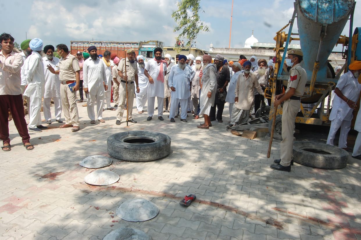 The traces of blood scattered in the gurudwara were telling the magnitude of the incident