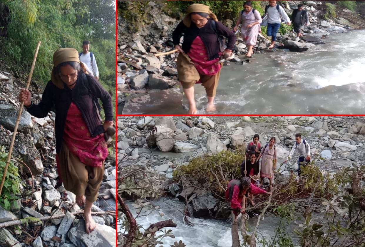 uttarakhand news: Uttarkashi barkot are many villagers took their life in danger watch photos