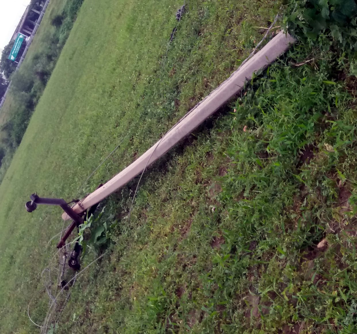 ht pole broken, power cut