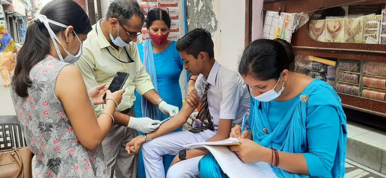 20 teams landed in the field, samples for 520 people including 260 children