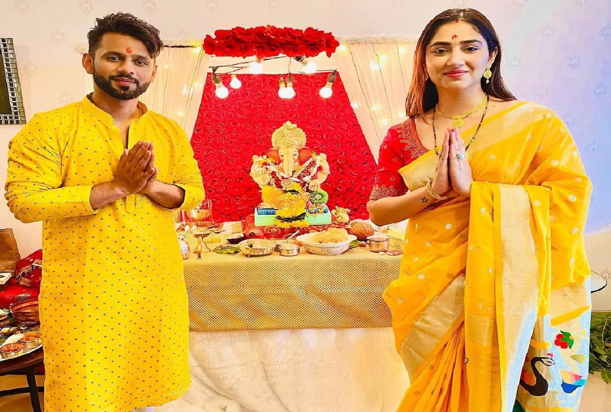 Ganesh Chaturthi 2021 Rahul Vaidya Disha Parmar Ganpati Look