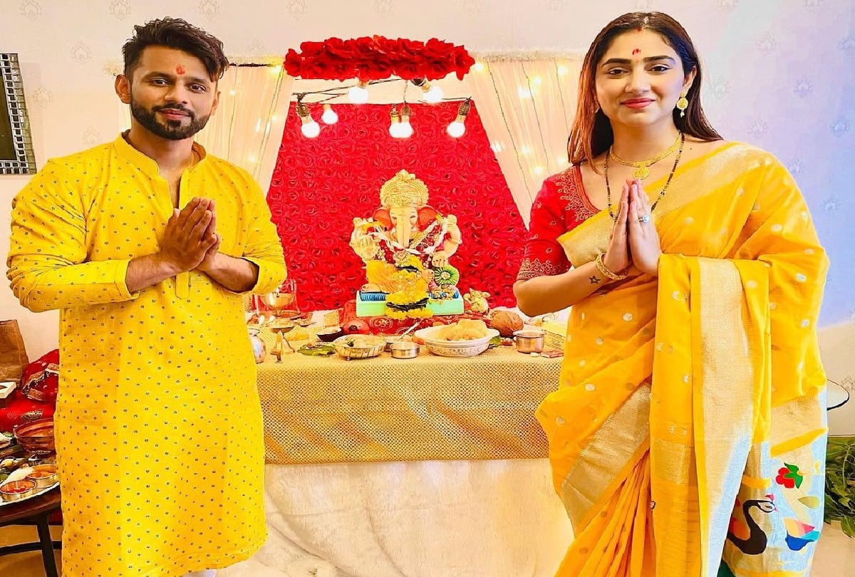 Ganesh Chaturthi 2021 Rahul Vaidya Disha Parmar Ganpati Look