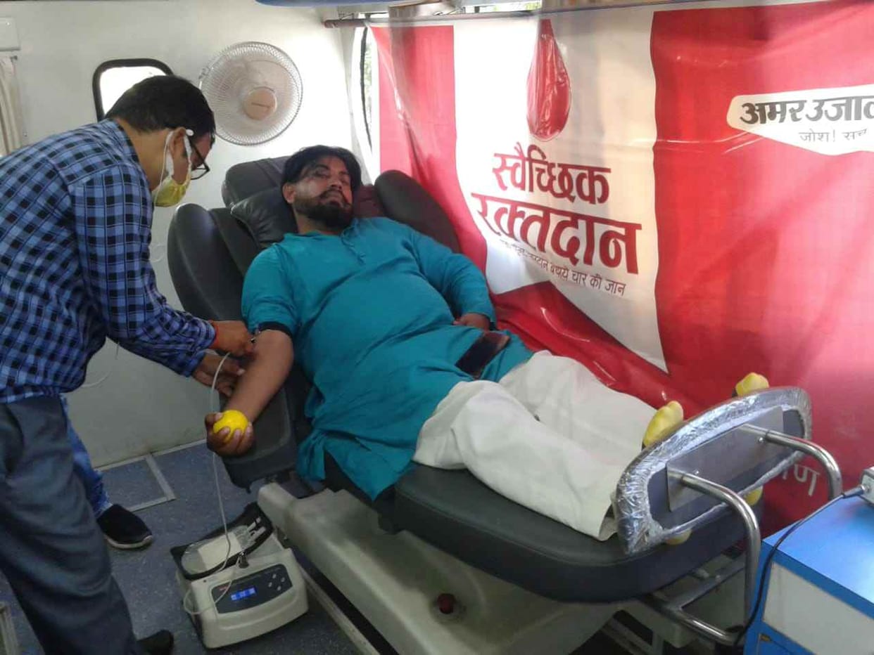 32 Mahadanis donated blood in voluntary blood donation camp