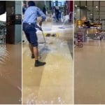 एयरपोर्ट में भरा पानी