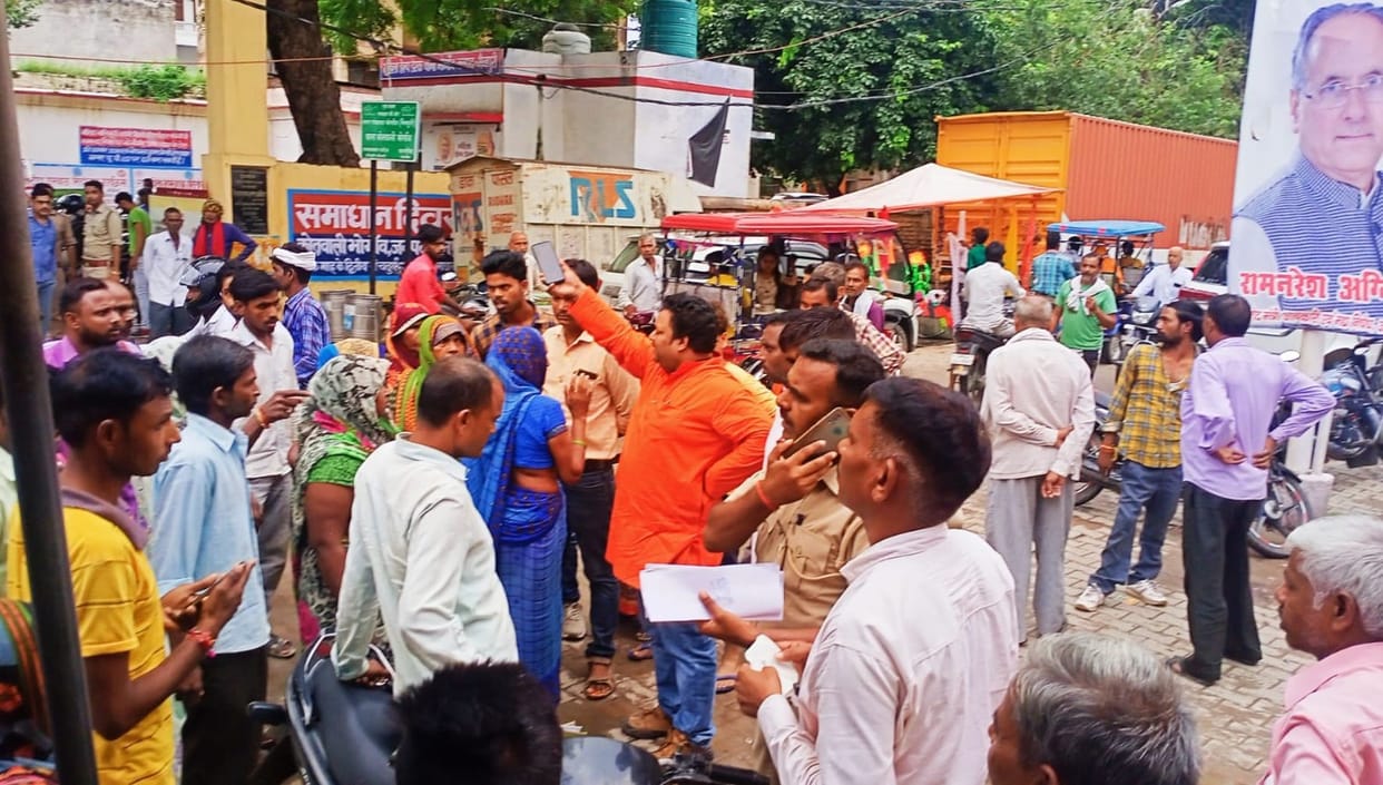 Police stopped construction work in Vinodpur