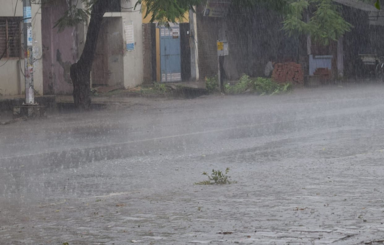 It rained all day, cold weather