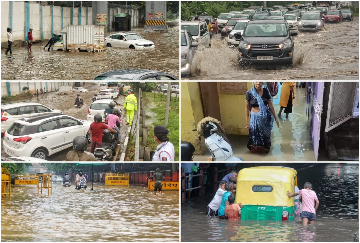 South western monsoon leads to heavy damages in Delhi NCR due to continous rainfall and water logging