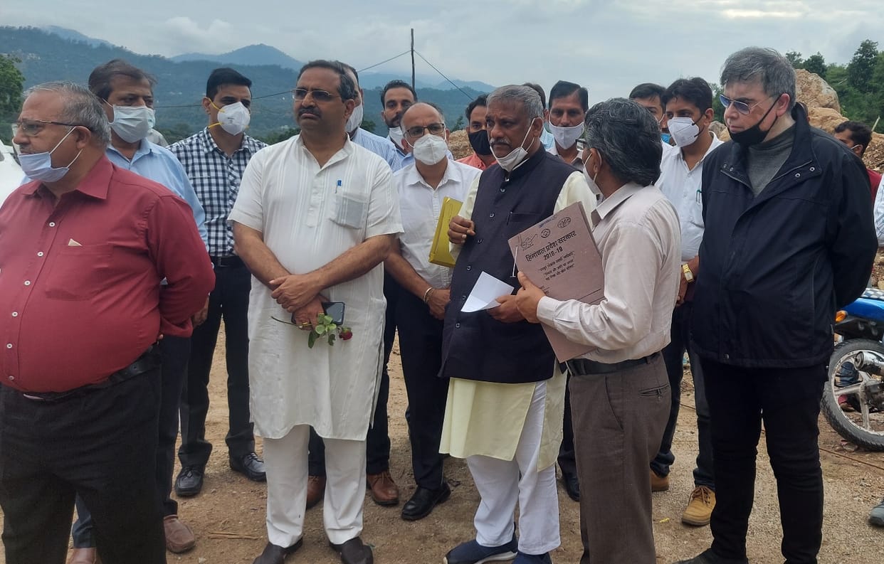 Power minister inspects 132 KV Sub station in Kothipura AIIMS  in Bilaspur