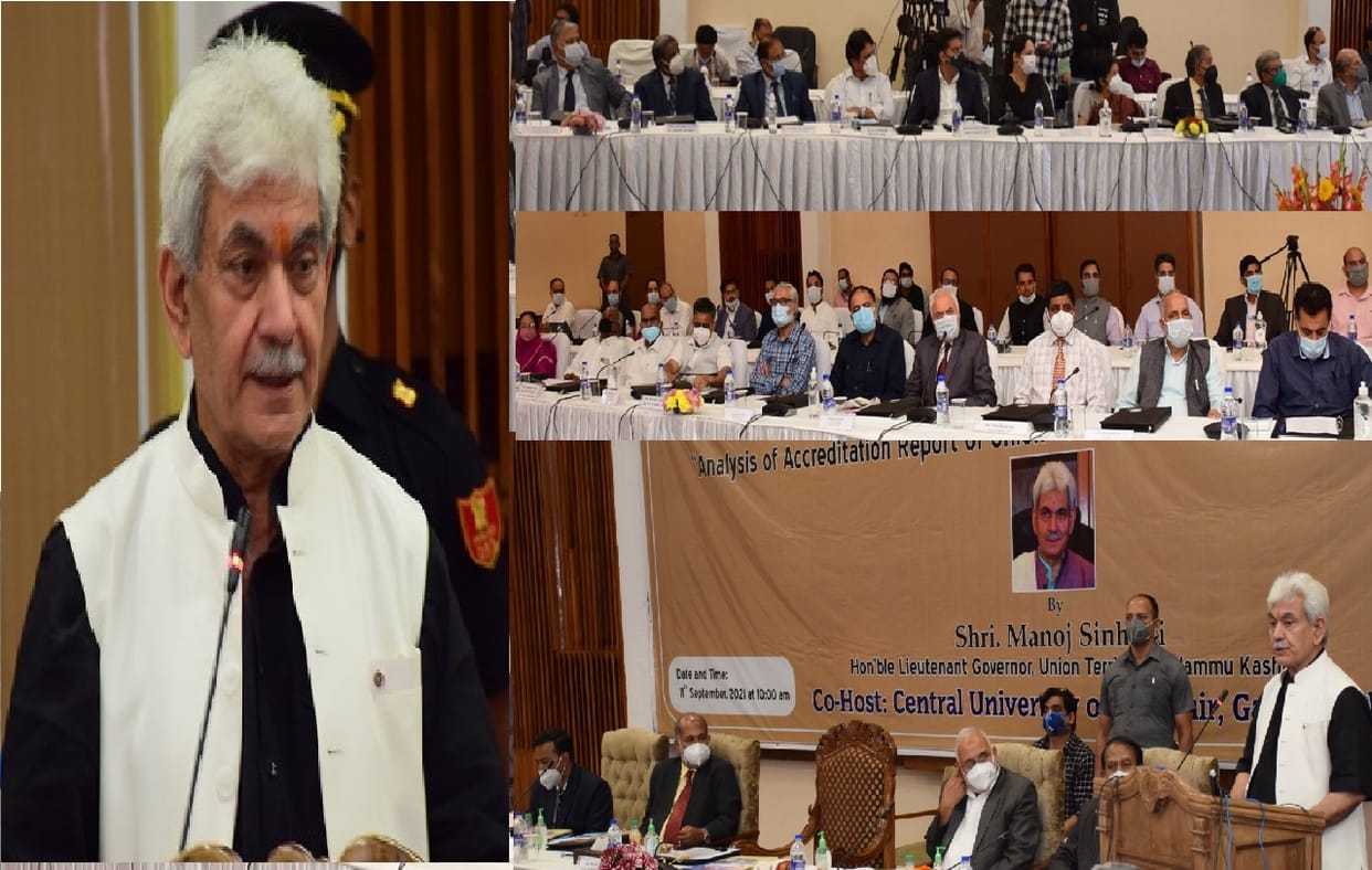 jammu and kashmir lg manoj sinha released NAAC s Analysis of Accreditation Reports of Union Territories Jammu Kashmir and Ladakh