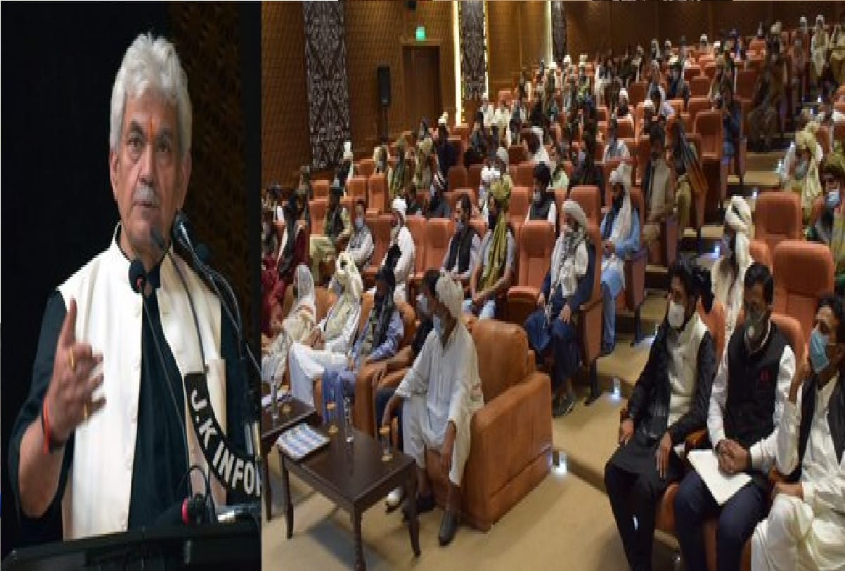 jammu and kashmir lg manoj sinha Today interacted with delegation of Gujjar Bakerwal and  Gaddi Sippi Community