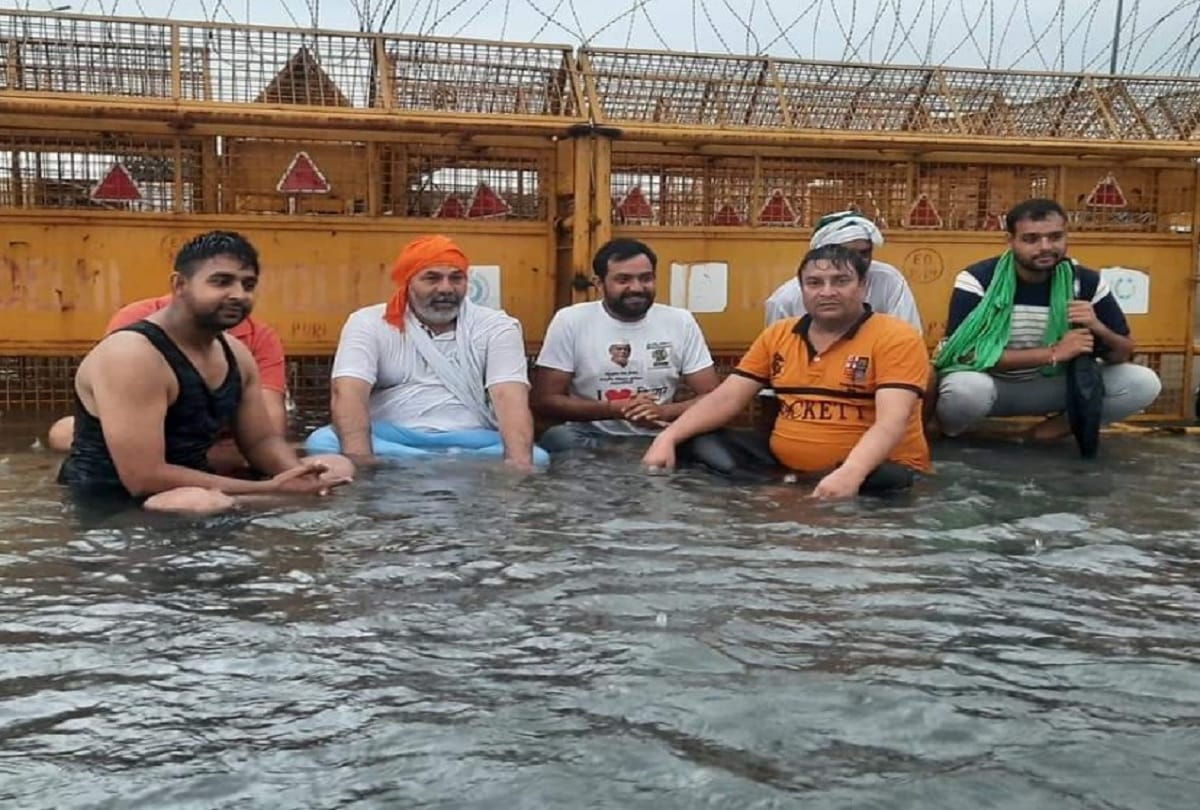delhi ncr rain today latest news update rakesh tikait protest at border after Water Logging while delhi rains