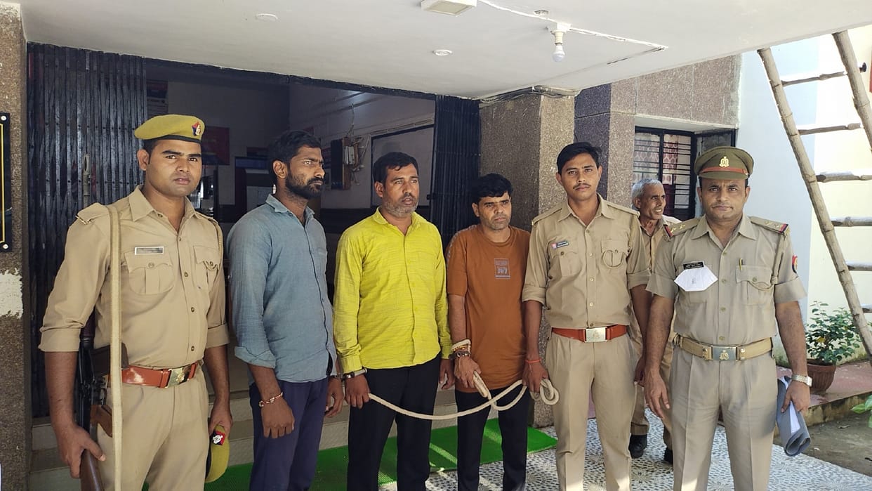 etawah news,Three arrested for raping real sisters