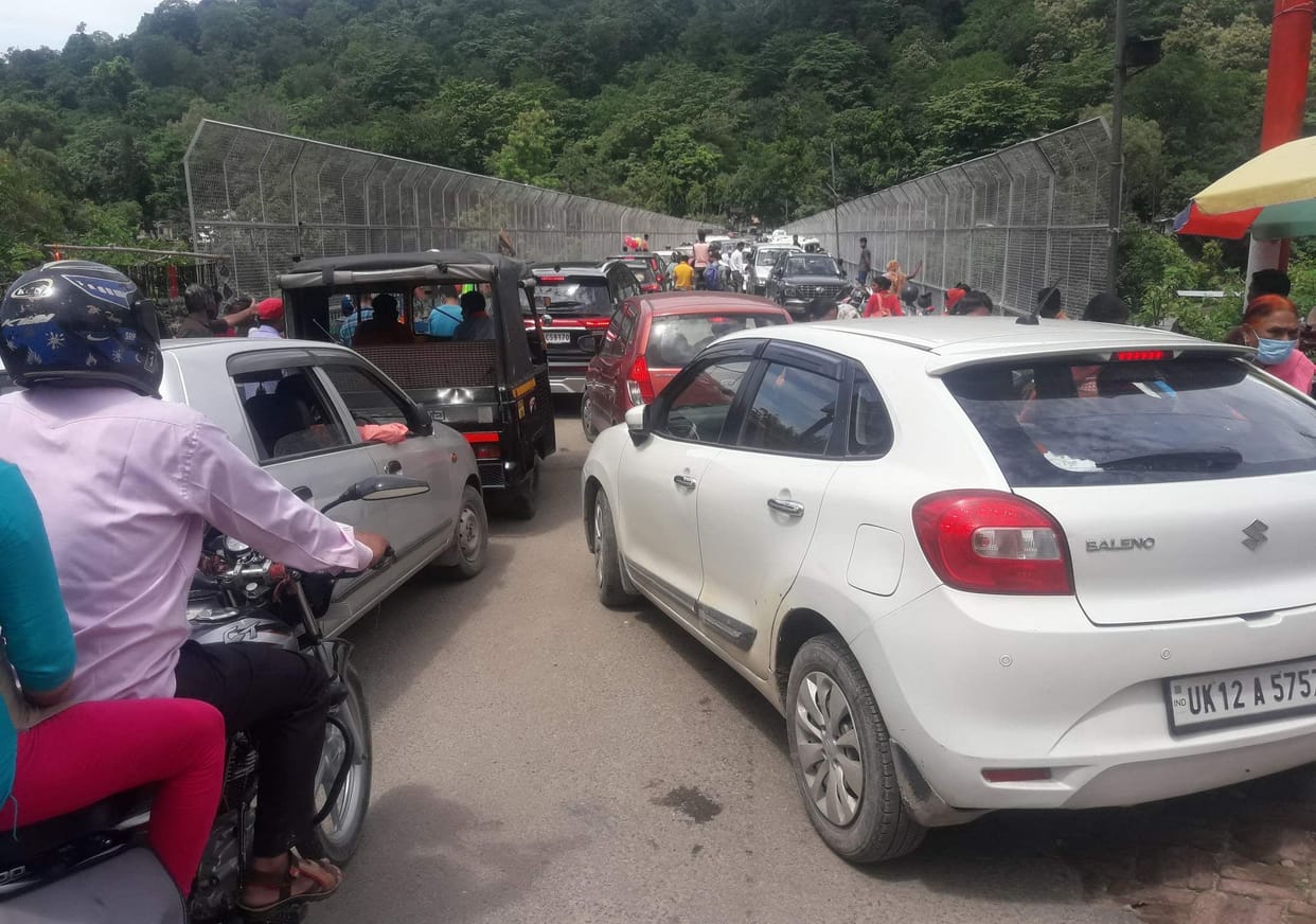 Traffic jam from Saneh Marg to Siddhbali bridge