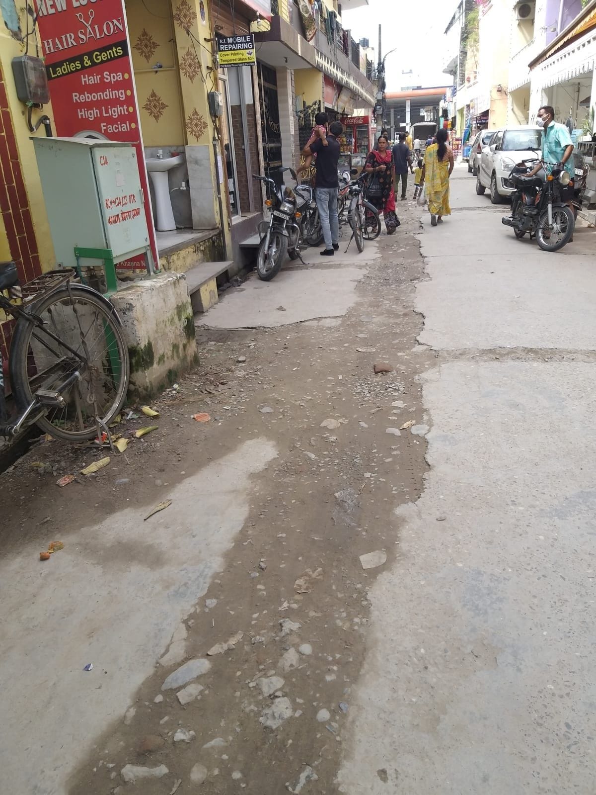 road left after digging
