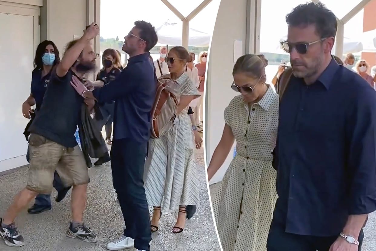 video:Ben Affleck Pushed The Man Taking Selfie With Jennifer Lopez At The Airport