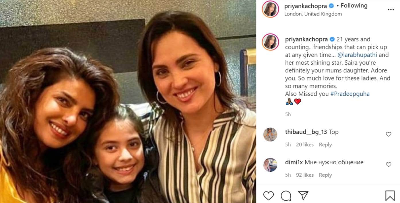 Priyanka Chopra, Lara Dutta celebrate 21 years of friendship