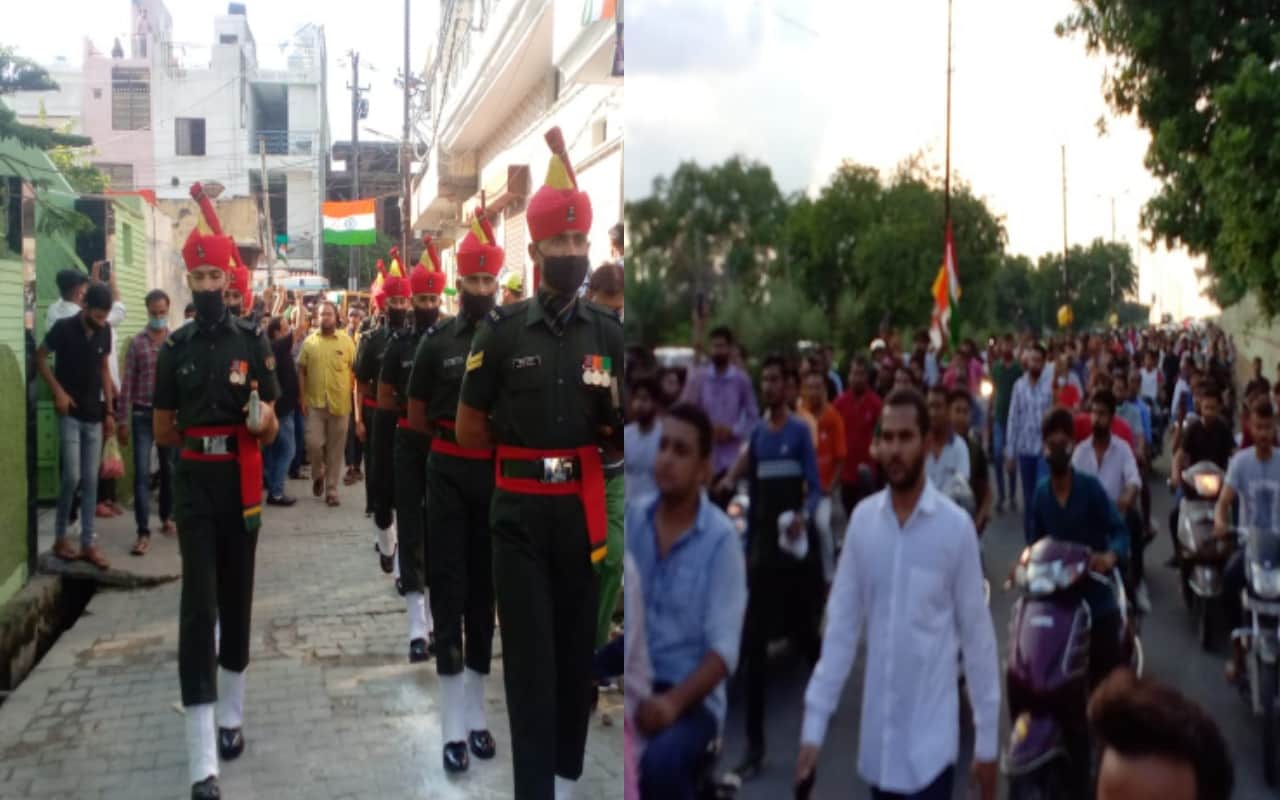 martyr Major Mayank Vishnoi last ride in Meerut, people tribute martyr with moist eyes
