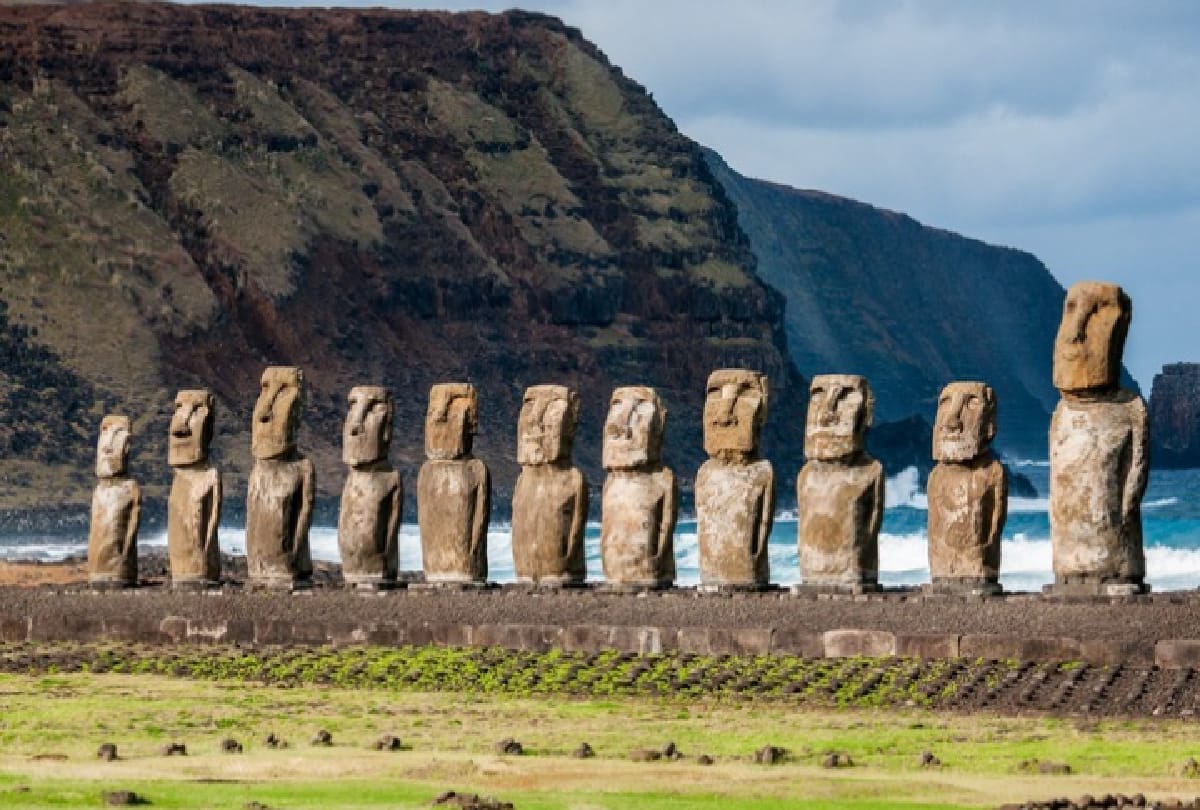 Easter island secret of mysterious Moai sculpture on Easter island which are linked with aliens