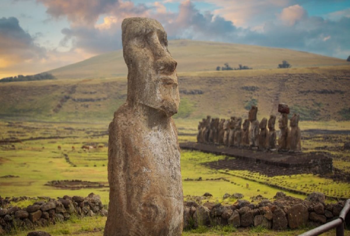 Easter island secret of mysterious Moai sculpture on Easter island which are linked with aliens