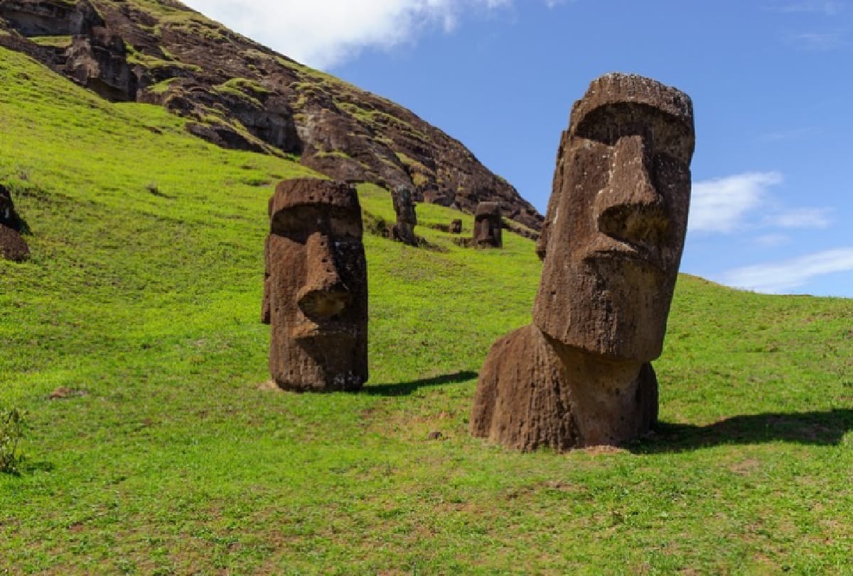 Easter island secret of mysterious Moai sculpture on Easter island which are linked with aliens