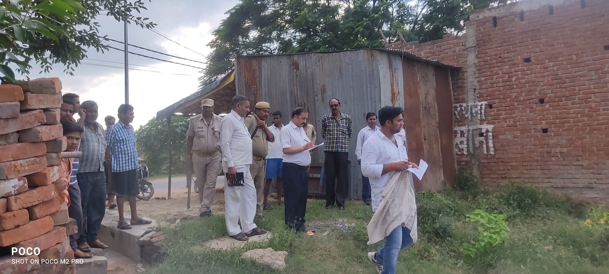 etawah news,Multi-storey buildings found in place of pond