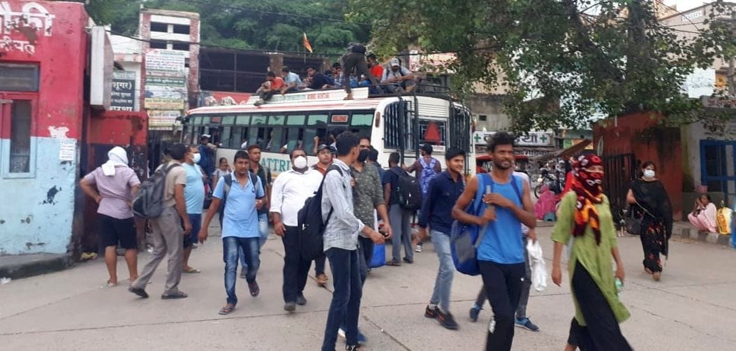 HCS Exam: Despite running extra buses, had to travel on the roof
