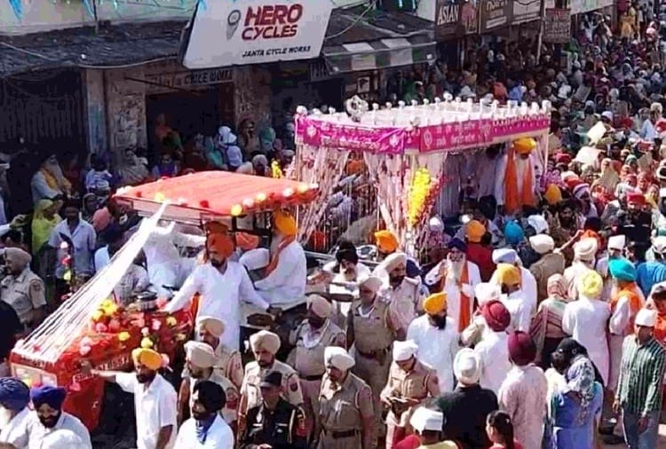 Devotees celebrated Babe Da Viah   at Batala of Punjab