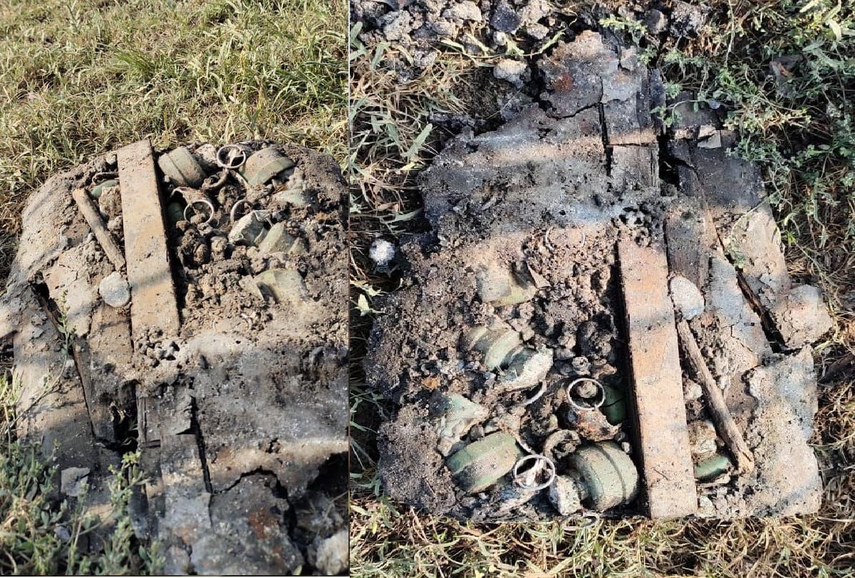 Security forces recovered China made grenades on national highway in Kashmir