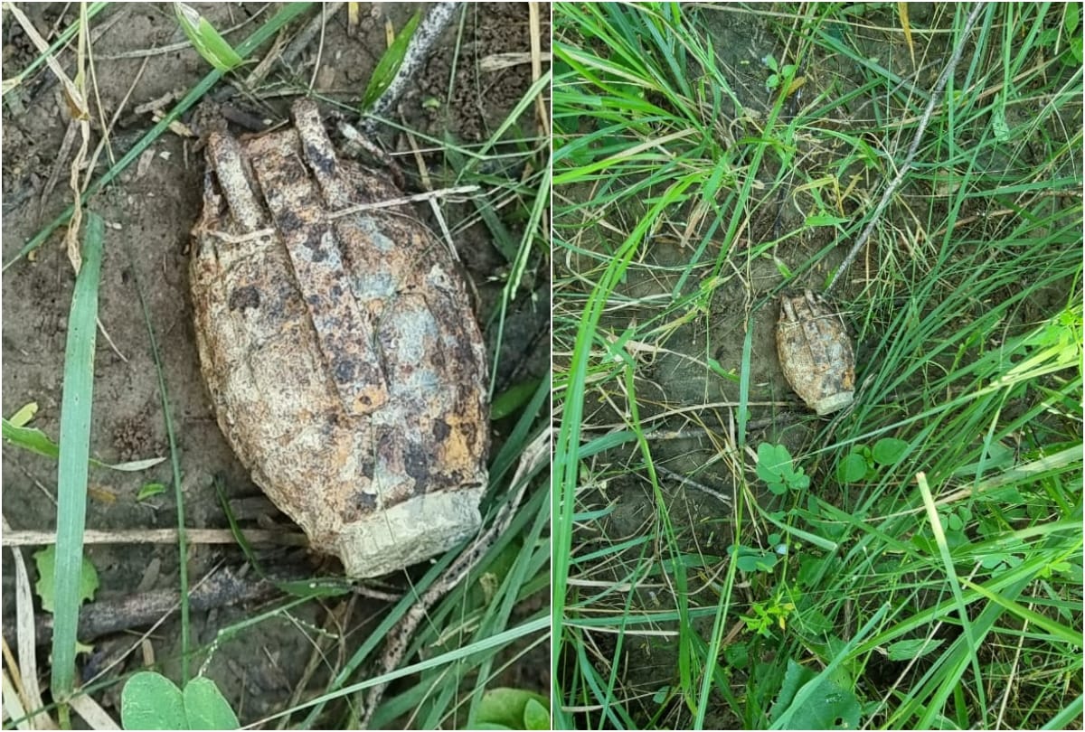Hand Grenade Found In Forest Police Sealed Area