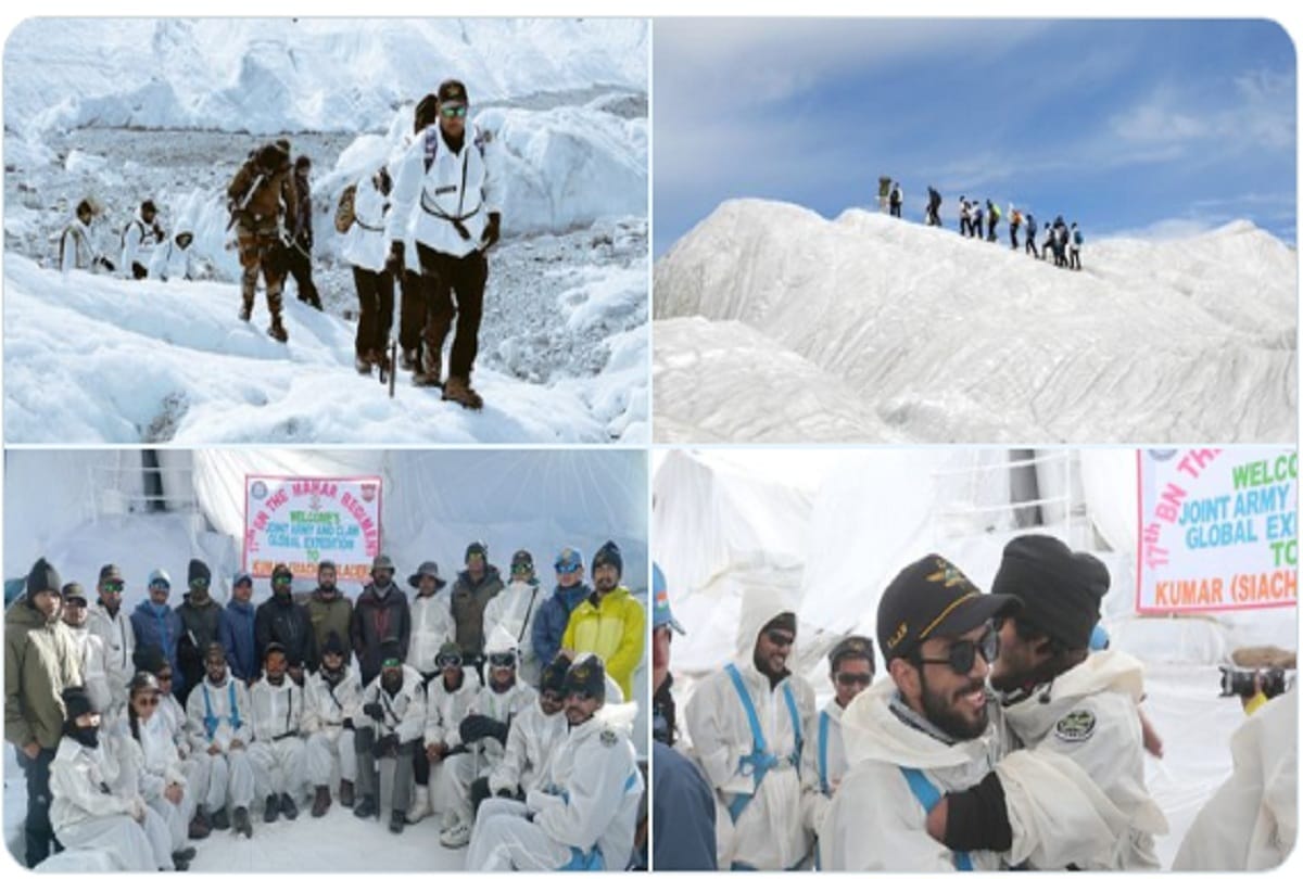 8 specially abled people reached Kumar Post on Siachen glacier