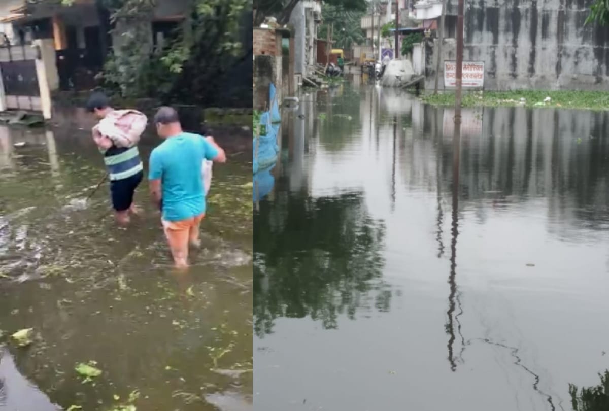 streets of locality became drain due to waterlogging in Gorakhpur