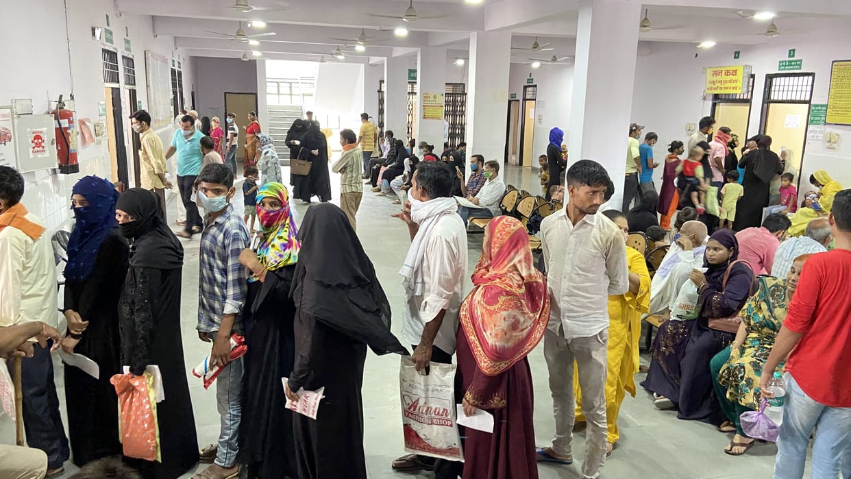 150 patients suffering from fever reached the district hospital