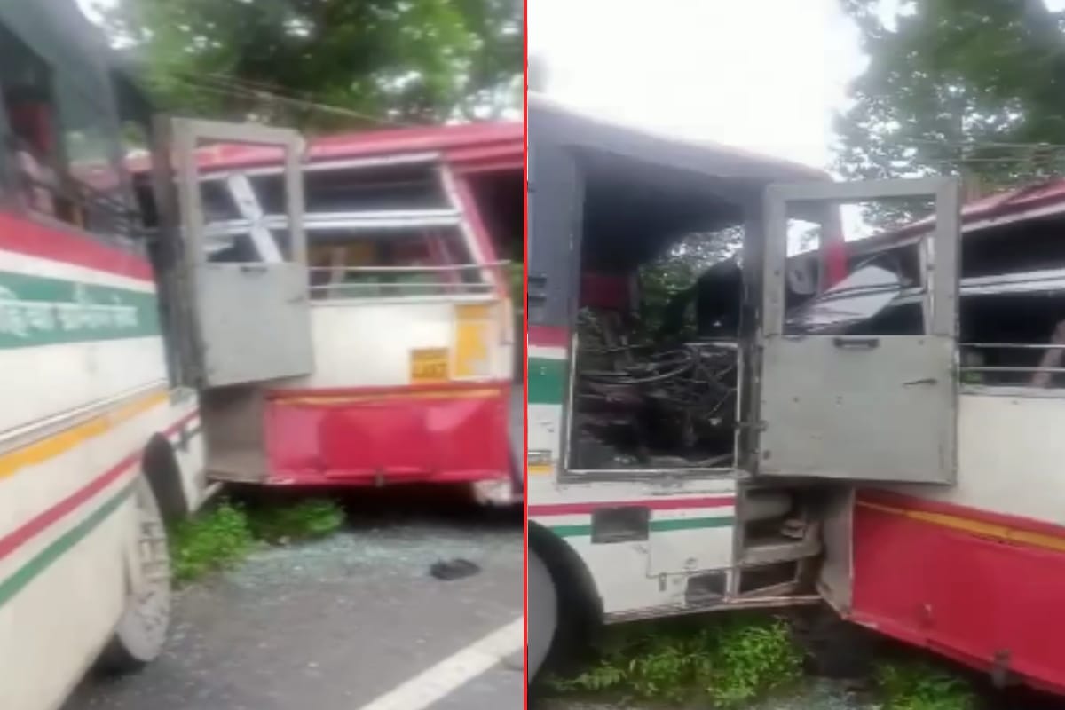 Accident: Two roadways buses collided strongly on Delhi Dehradun Highway in Saharanpur, a dozen passengers injured