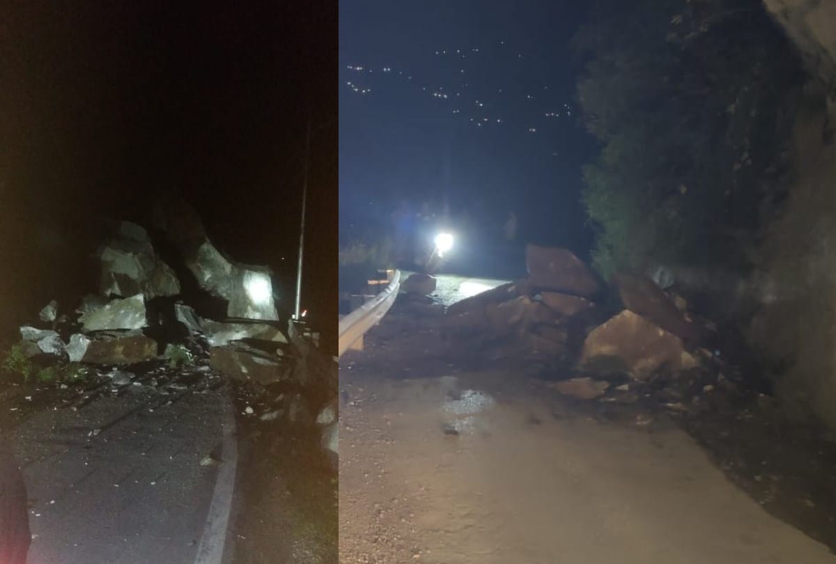weather update himachal: NH 205 collapses near Judicial Academy Ghandal heavy traffic jam on road 