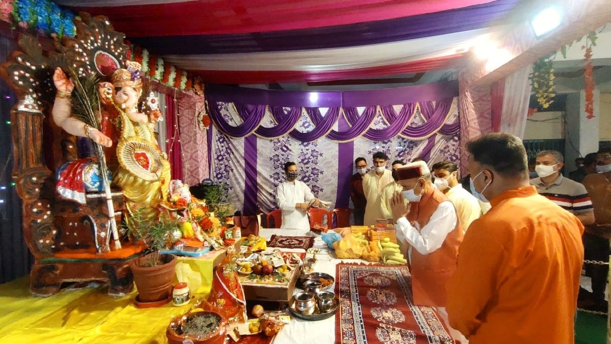 Dhumal praised the youth for organizing Ganpati festival
