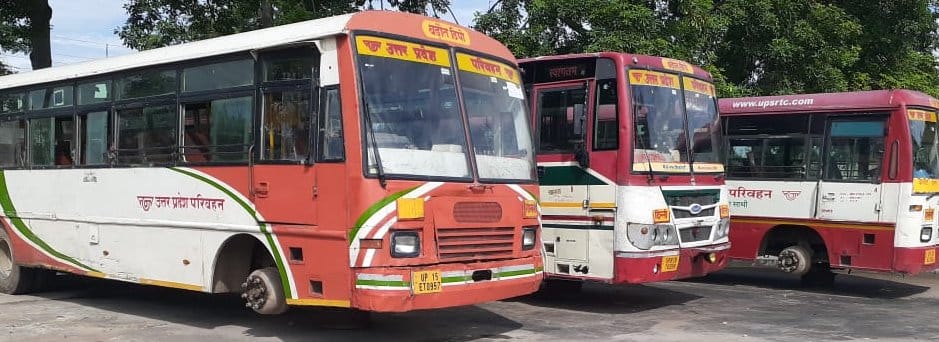 22 buses are standing at Baraut depot