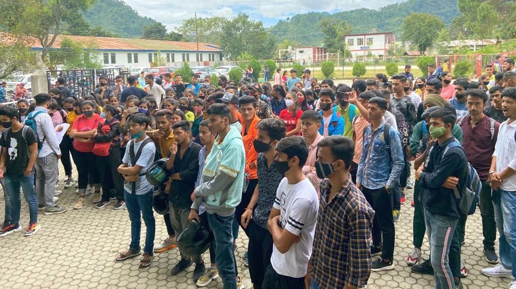 Agitation by Students Leader