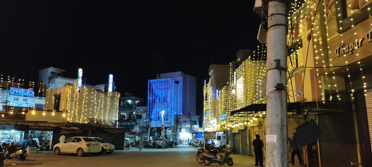 Today the carousels of Lord Vaman will sit in the old grain market pandal with gaiety