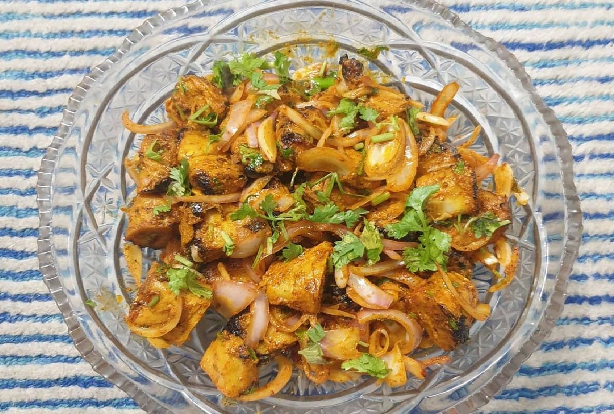 Happy New Year 2022 Snacks easy recipe to make chilli soya chaap in snacks for kids