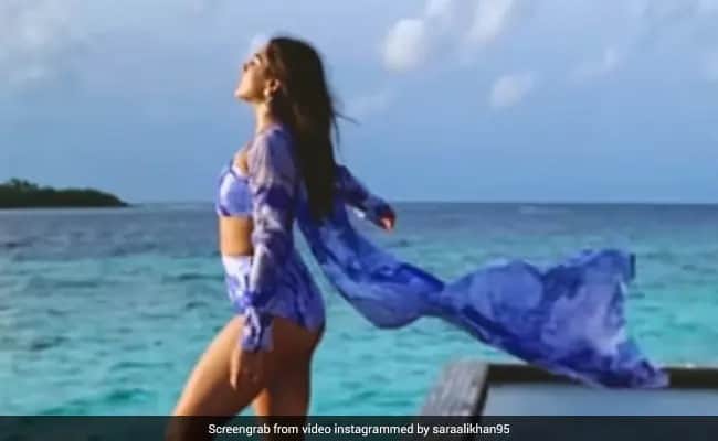 Sara Ali Khan shares exotic video from her Maldives trip, flaunts sexy figure in lavender bikini