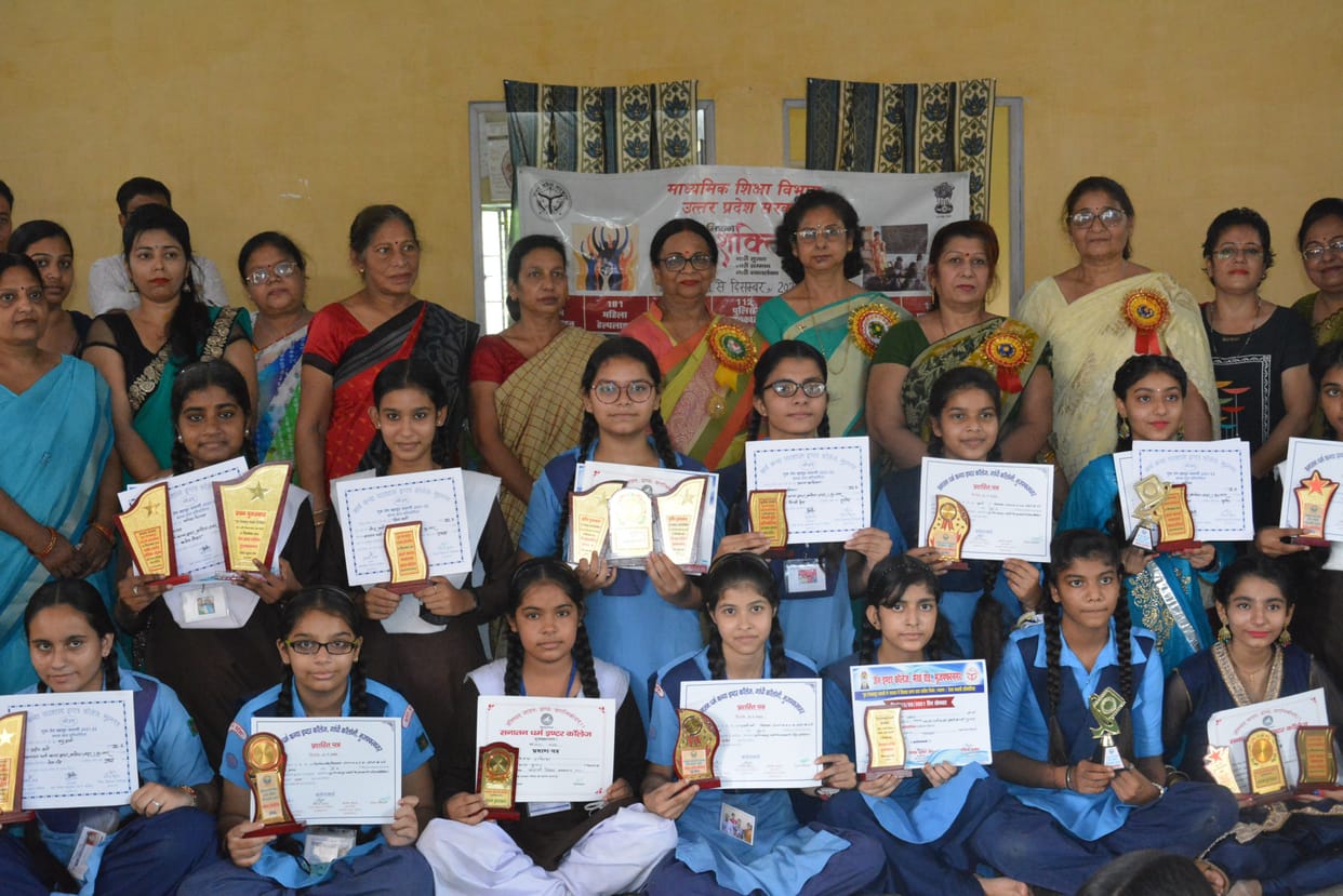 Chairperson honored the winning girl students